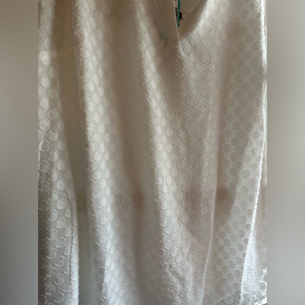 A59 NWT 41 Hawthorn | White Textured Sleeveless Blouse - Picture 2 of 8